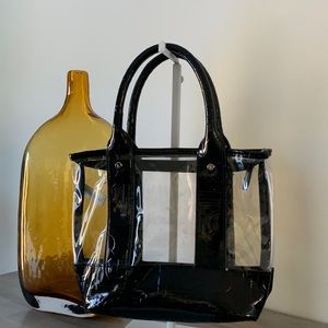 Liz Claiborne -  Black Trim & Clear Small Tote